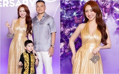 Bà xã Chi Bảo khoe nhan sắc "mẹ 2 con" quyến rũ, mạnh tay chi tiền tỷ tổ chức tiệc mời toàn sao hạng A