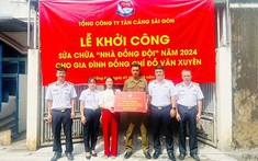 Tân cảng Sài Gòn hỗ trợ kinh phí sửa chữa “Nhà đồng đội” cho gia đình người lao động