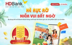 HDBank tặng một lượng vàng SJC cho khách hàng mỗi tháng