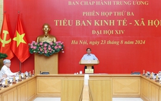 Thủ tướng chủ trì phiên họp thứ ba Tiểu ban Kinh tế - xã hội Đại hội XIV của Đảng