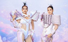 Ngọc Châu - Hương Ly diện thiết kế "đốt mắt" đầy táo bạo, đọ trình catwalk với giày cao gót 30cm