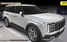 Hyundai Palisade lần đầu để lộ nội thất 9 chỗ ngồi: Thêm ghế cạnh tài xế, gập lại thành bệ tỳ tay