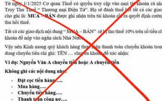 Thông tin giao dịch thương mại điện tử sẽ bị thu thuế 10% là giả mạo