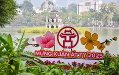 Phố phường Hà Nội "thay áo mới" đón xuân Ất Tỵ 2025