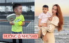 Con trai Minh Hằng bé xíu đã được mẹ dạy chơi pickleball, chọn vợt cực xinh để "chiến đấu"
