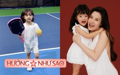 Con gái Đông Nhi mang vợt tiền triệu, ra dáng "vợt thủ" trên sân pickleball