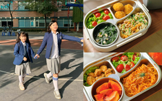 2 em bé hôm nào cũng háo hức, mong đợi đến giờ nghỉ trưa để khám phá bí mật "hôm nay mẹ cho ăn món gì"?