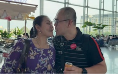 Nữ NSƯT nổi danh miền Nam tiễn chồng về Mỹ, xin lỗi chồng tại sân bay