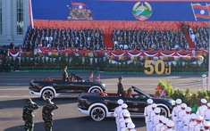 Xe điện thương hiệu Việt xuất hiện trang trọng trong lễ Quốc khánh Lào, tự hào về bước tiến vươn xa