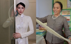 Áo dài cưới của Tiên Nguyễn được làm từ tơ sen hiếm bậc nhất Việt Nam!