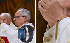 Giáo hoàng Leo XIV đeo Apple Watch