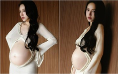 Sắp sửa sinh con lần 4, thiên kim nhà đại gia Minh Nhựa gây trầm trồ vì nhan sắc cực phẩm, riêng phần bụng lại càng xuất sắc