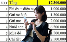 Bảng chi tiêu trị giá 17,3 triệu đồng của cô vợ Hà Nội khiến nhiều người lắc đầu: "Lương 60 triệu cũng chưa dám tiêu cỡ này"
