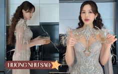 Đỗ Hà ra dáng dâu hào môn: Loanh quanh bếp núc cũng diện đầm dạ hội, dùng máy làm sữa hạt chục triệu