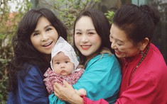 Con gái diva Thanh Lam khoe ảnh 4 thế hệ gia đình, biểu cảm "lạnh lùng" của bé út BaoBao khiến ai cũng thích thú