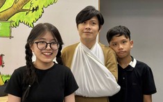 NS Nguyễn Văn Chung - hot dad kiêm cây hài mới nổi dắt 2 con đi học lớp sơ cấp cứu: Dân tình đang khen dở tay thì ông bố này đã tấu hề ngay được
