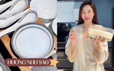 Đỗ Hà chăm nấu nướng ra dáng "dâu hào môn" nhưng chỉ dùng bộ đĩa bình dân vài chục ngàn