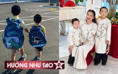 Con Phạm Hương tự đưa nhau đi học, dùng xem bong da truc tiep cup c1 balo có công dụng đặc biệt dành cho trẻ tiểu học
