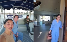 Nữ nghệ sĩ choáng trước biệt thự 78 tỷ, du thuyền riêng của đồng nghiệp: "Ở đây phải sống đến 100 tuổi"
