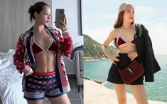 Hà Hồ đọ dáng cực gắt với Chi Pu khi diện bikini