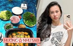 Phương Oanh đúng là có gu thẩm mỹ, dùng đồ đựng giấy ăn chỉ vài trăm nghìn mà trông sang cả căn bếp