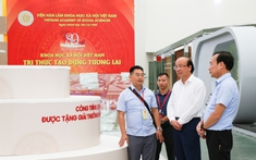 Lãnh đạo Viện Hàn lâm Khoa học xã hội Việt Nam kiểm tra tiến độ thi công khu Triển lãm chào mừng 80 năm Quốc khánh 2/9