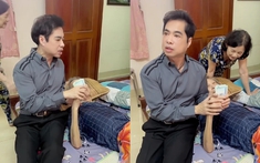 Ngọc Sơn tới thăm một NSND bệnh nặng nằm liệt giường, tặng 30 triệu: "Ai cũng thương anh"