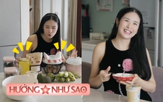 Hoa hậu Ngọc Hân lọ mọ vào bếp, dùng toàn đồ bình dân mà món nào cũng truc tiep bong da c1