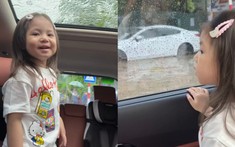 Vlog đi học ngày mưa bão và 1001 câu hỏi vì sao của em bé Pam: Trí tưởng tượng phong phú cỡ này thì chuẩn Gen Alpha rồi!