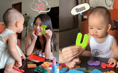 "Cậu cả" Leon nhà MC Ngô Mai Phương mới 18 tháng đã thuộc làu làu cả bảng chữ cái: Bí quyết chỉ có giá 215k mà thôi!