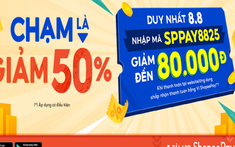 Duy nhất trên ứng dụng ShopeePay, người dùng tận hưởng ưu đãi chạm là giảm đến 50% trong ngày 8.8