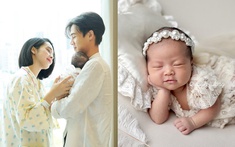 Quỳnh Lương khoe con gái vừa đầy tháng, dân tình nhận xét "sao y bản chính"