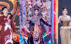 40 thí sinh "Miss Grand Vietnam 2025" bất chấp trời mưa, tỏa sáng trong đêm thi National Costume