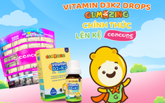 Vitamin D3K2 Drops Gumazing chính thức lên kệ Con Cưng