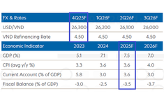 Ngân hàng Singapore nâng dự báo tăng trưởng GDP Việt Nam 2025