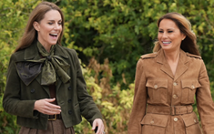 Khoảnh khắc lịch sử: Vương phi Kate và Melania Trump lần đầu sánh đôi - không ngờ lại gần gũi đến thế!
