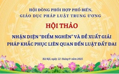 Hội thảo “Nhận diện điểm nghẽn và đề xuất giải pháp khắc phục liên quan đến lĩnh vực đất đai”
