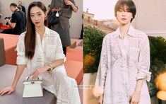 Lương Thùy Linh - Song Hye Kyo đọ độ sang chảnh khi đụng 1 set đồ