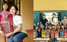 Hoa hậu Trái Đất Việt Nam - Trâm Anh mang yêu thương đến học sinh vùng cao Tây Bắc