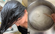 Tôi gội đầu bằng bột mì thay dầu gội, sau 2 lich truc tiep bong da ngoai hang anh nhận ra mái tóc mình thay đổi hẳn