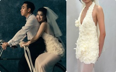 Cô dâu hào môn Phương Nhi gây chú ý khi chọn đầm cưới thương hiệu Việt cho bộ cưới ảnh cưới bên chú rể Minh Hoàng