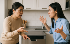 Mẹ bảo mua máy rửa bát phí tiền, con dâu đáp thẳng: “Nhìn tay mẹ kìa..."