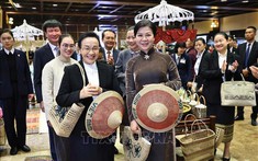 Phu nhân của Tổng Bí thư Tô Lâm cùng Phu nhân của Tổng Bí thư, Chủ tịch nước Lào thăm và hoạt động tại Ninh Bình