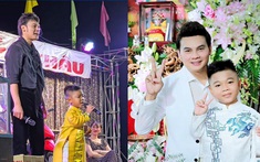 Nam NSƯT từ Mỹ về dẫn con trai đi hát, nhắc con cảm ơn người cho tiền