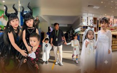 Các nhóc tỳ nhà Cường Đô La, Đông Nhi, Vân Trang lên đồ mừng lễ Halloween