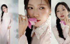 Vừa “cháy” hết mình trên thảm đỏ dịp cuối năm, Diệu Nhi hóa dịu dàng trong bộ ảnh áo dài