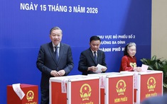 Tổng Bí thư Tô Lâm bỏ phiếu bầu cử đại biểu Quốc hội, HĐND các cấp tại phường Ba Đình, Hà Nội
