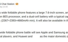 Thiết bị màn hình gập rộng mới của Samsung lộ diện với chip Snapdragon 8 Elite Gen 5 và màn hình 7,6 inch