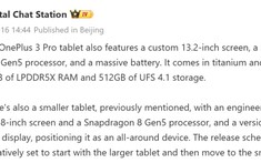 OnePlus Pad 3 Pro lộ diện với Snapdragon 8 Elite Gen 5, màn hình 13,2 inch và phiên bản mini