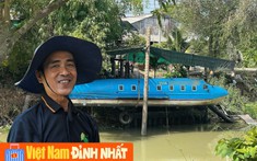 Phát hiện Lê Tuấn Khang thứ 2 tại An Giang, mang hẳn "máy bay Boeing" xuống sông lướt phăng phăng